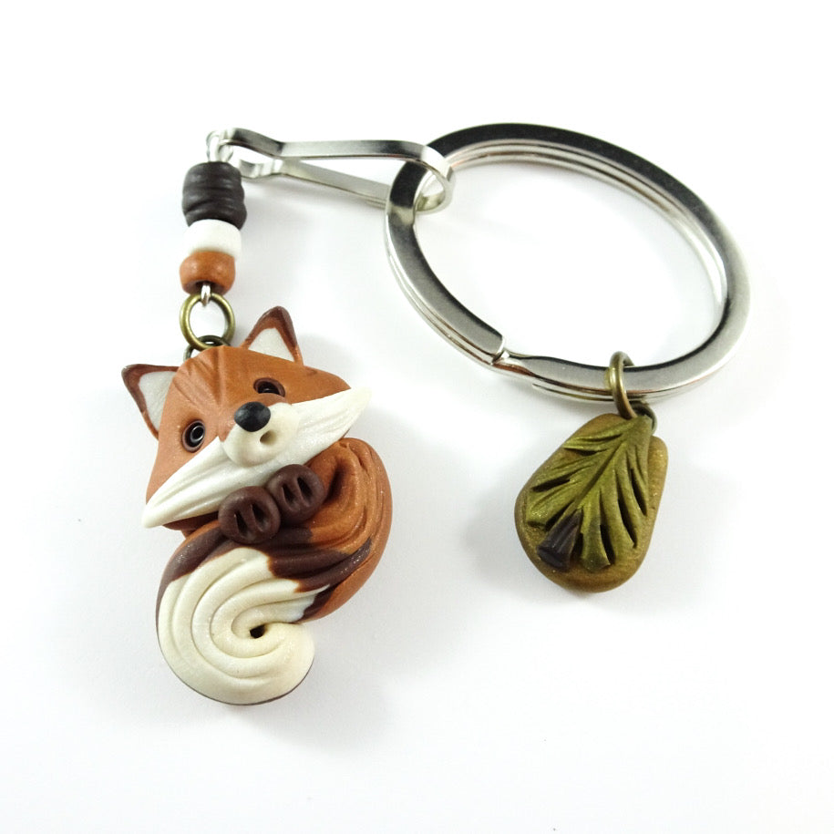 Porte-clés 2 en 1 HIBOU NATURE (brun) – Art-Éli