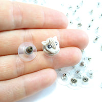 Saucer locks for earrings