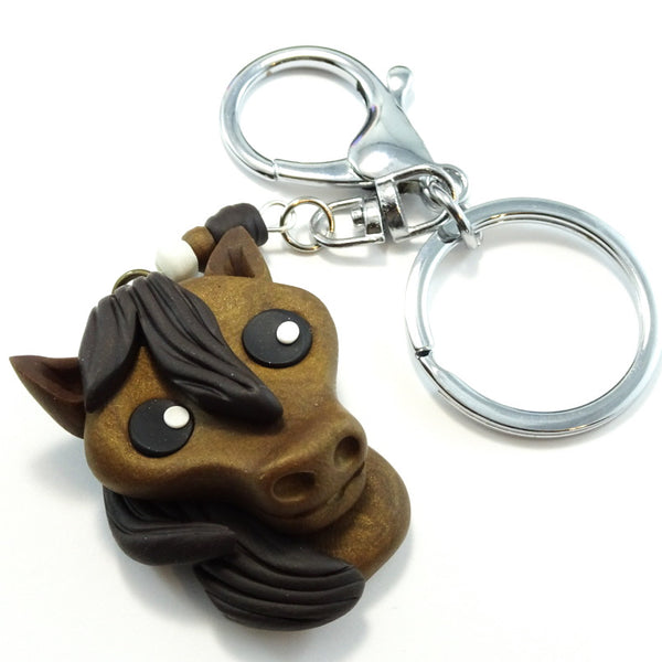 Porte-clés géant cheval brun
