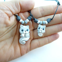 Collier CHAT BLANC