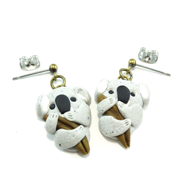Boucles d'oreilles KOALA (pendantes)