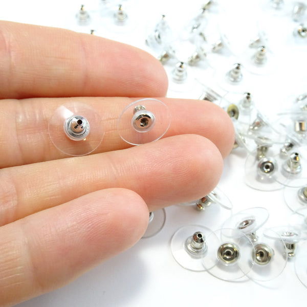 Saucer locks for earrings