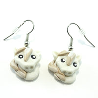 Boucles d'oreilles pendantes CHEVAL BLANC