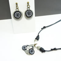 Boucles d'oreilles ROUE DE VÉLO DE MONTAGNE (pendantes)